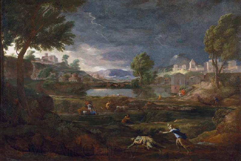 Nicolas Poussin Landschaft mit Pyramos und Thisbe